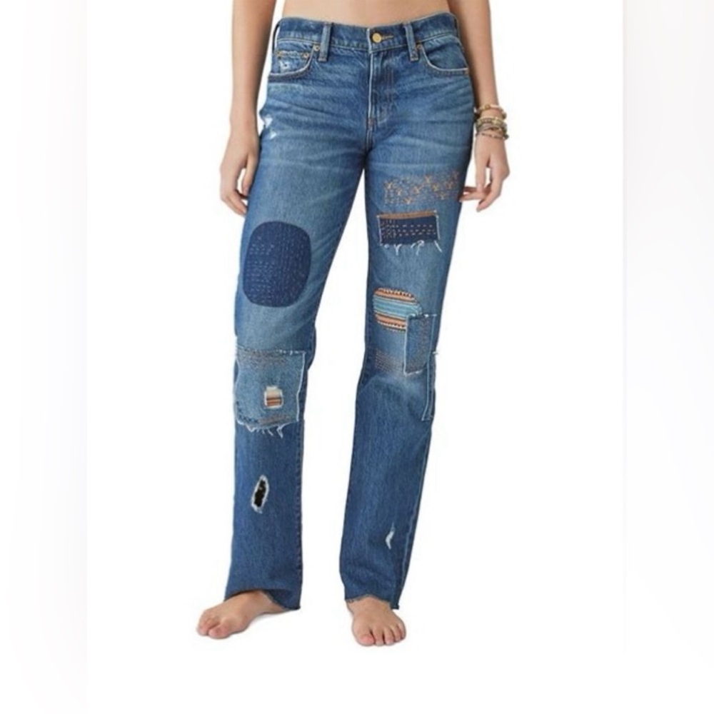 Yellowstone X Lucky Brand‎ Easy Rider Mid Rise Boot Jeans Boho Western Dutton